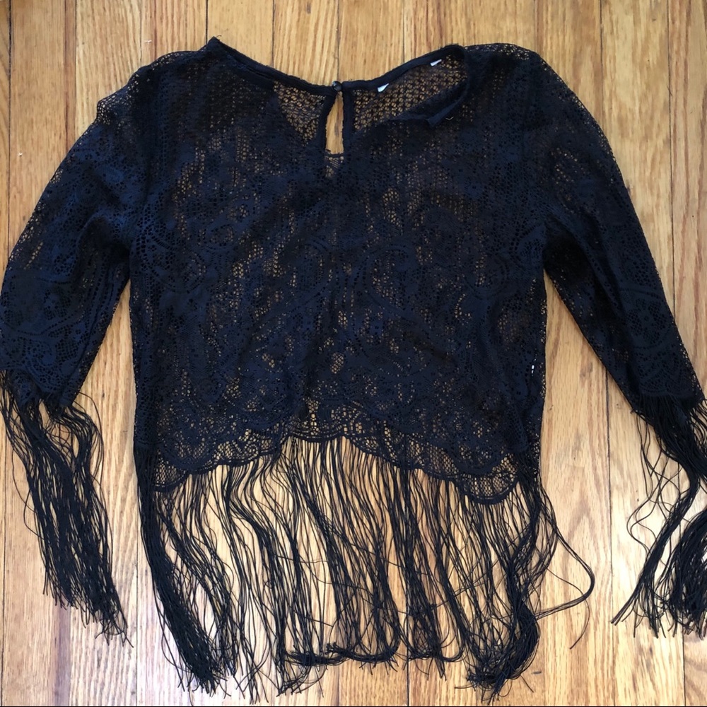 Mesh going out top